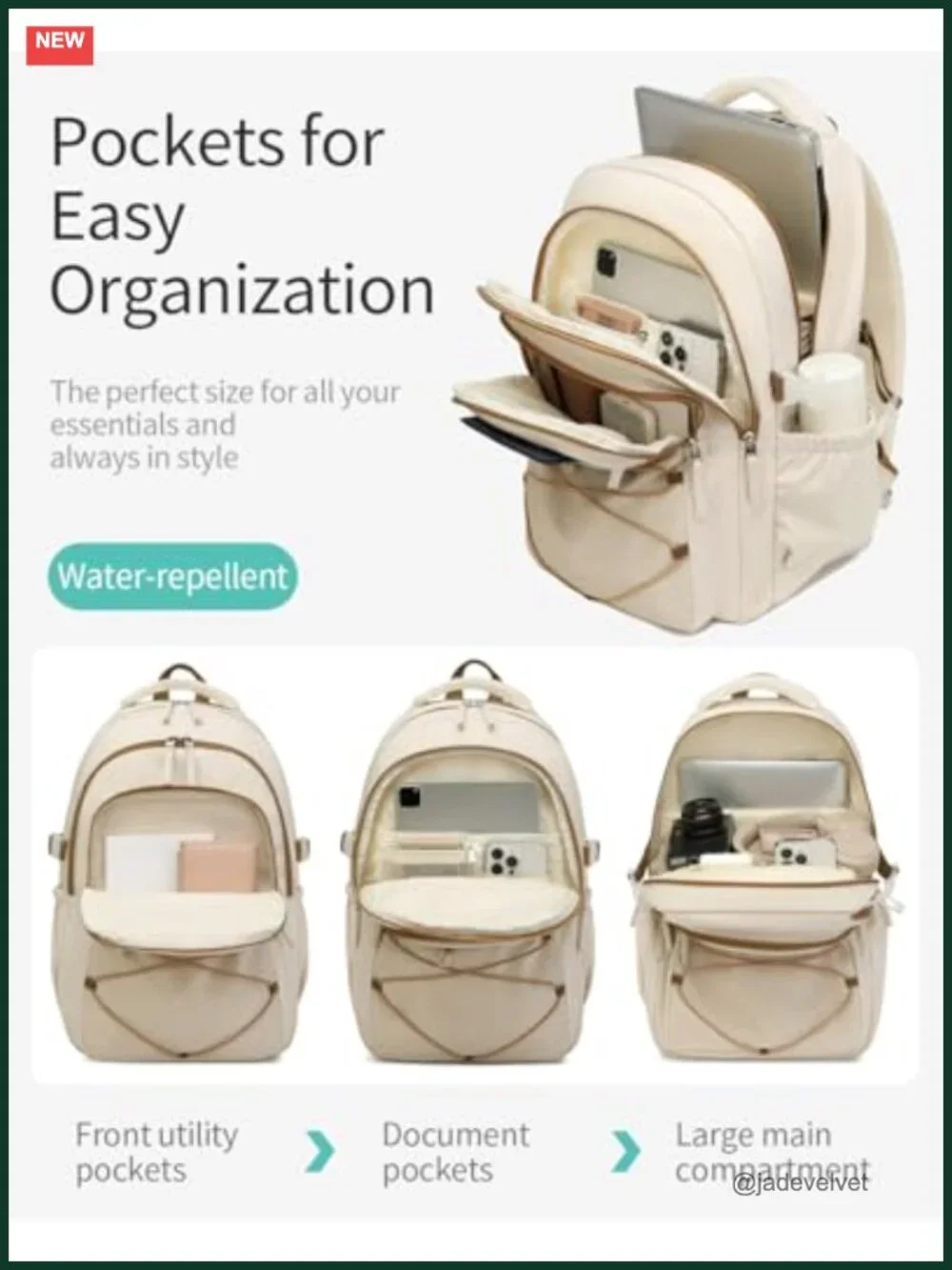 15.6in Laptop Backpack with Padded Straps, Water Resistant, 11 Pockets